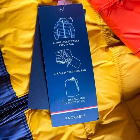 Tommy Hilfiger Packable Nylon Lightweight Colourful Puffer Jacket XXL - Picture 7 of 10